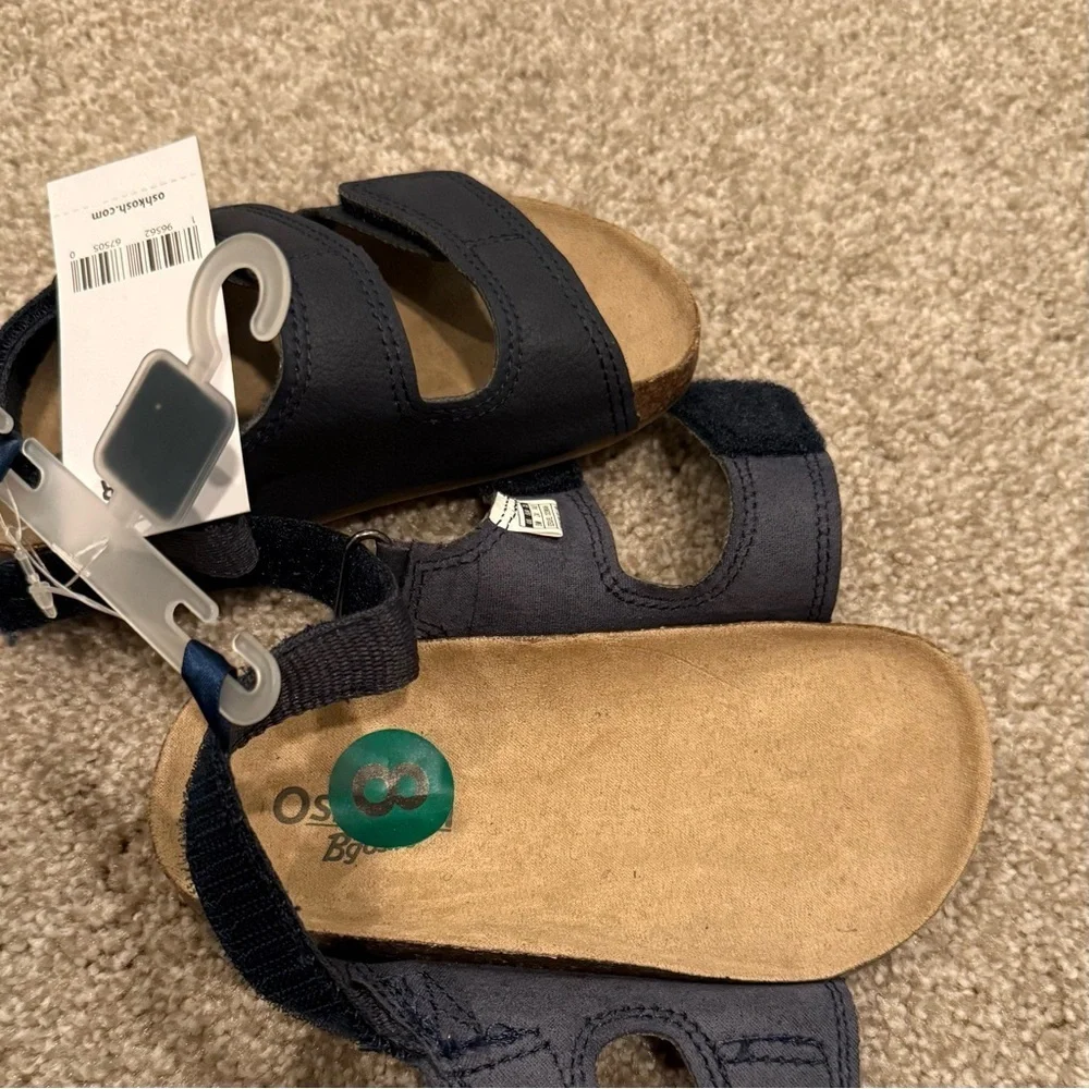 NWT OshKosh B’gosh Ezequiel toddler size 8 navy blue sandals